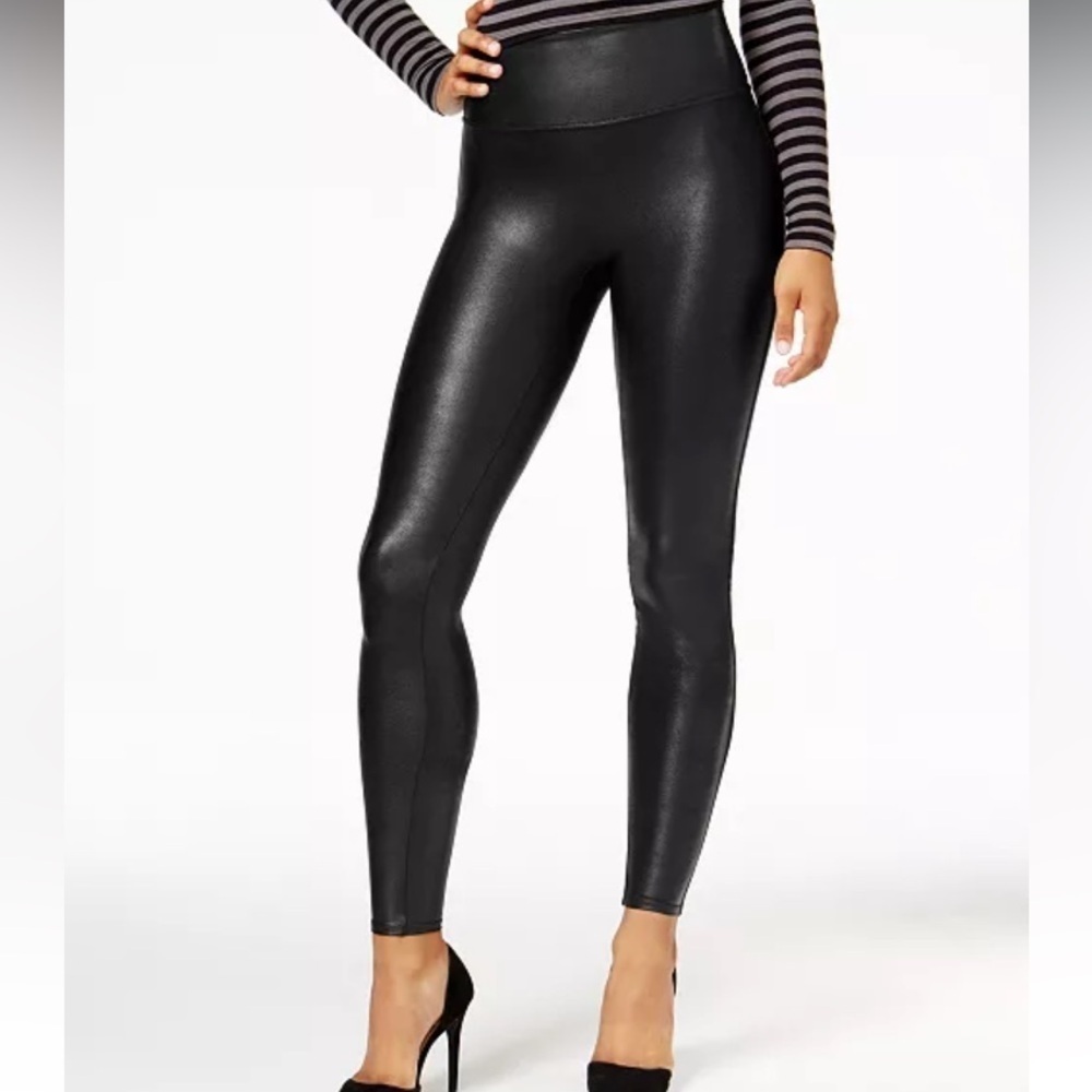 SPANX Faux Leather Leggings, XL, Black, NWT, sexy cute and stylish